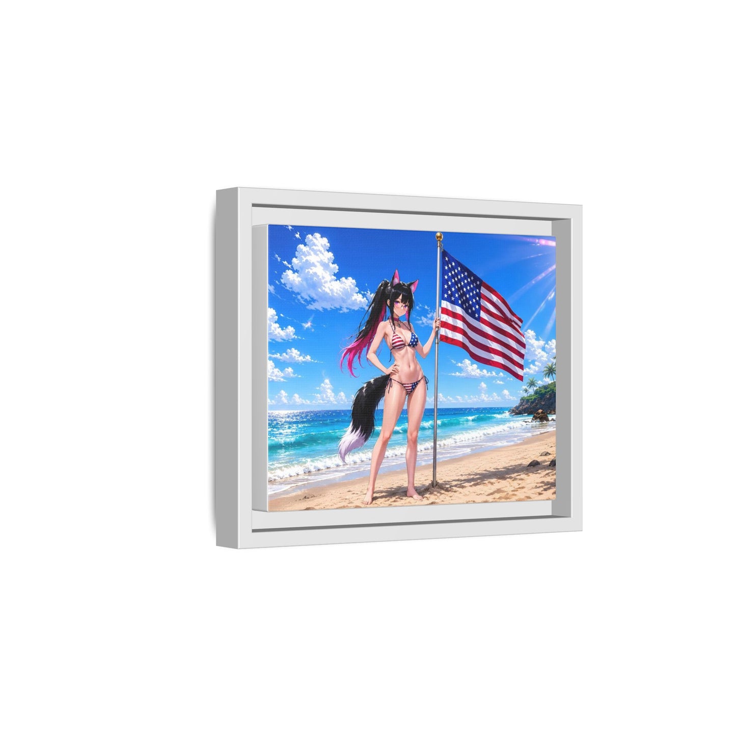 Nova American Flag Beach Canvas