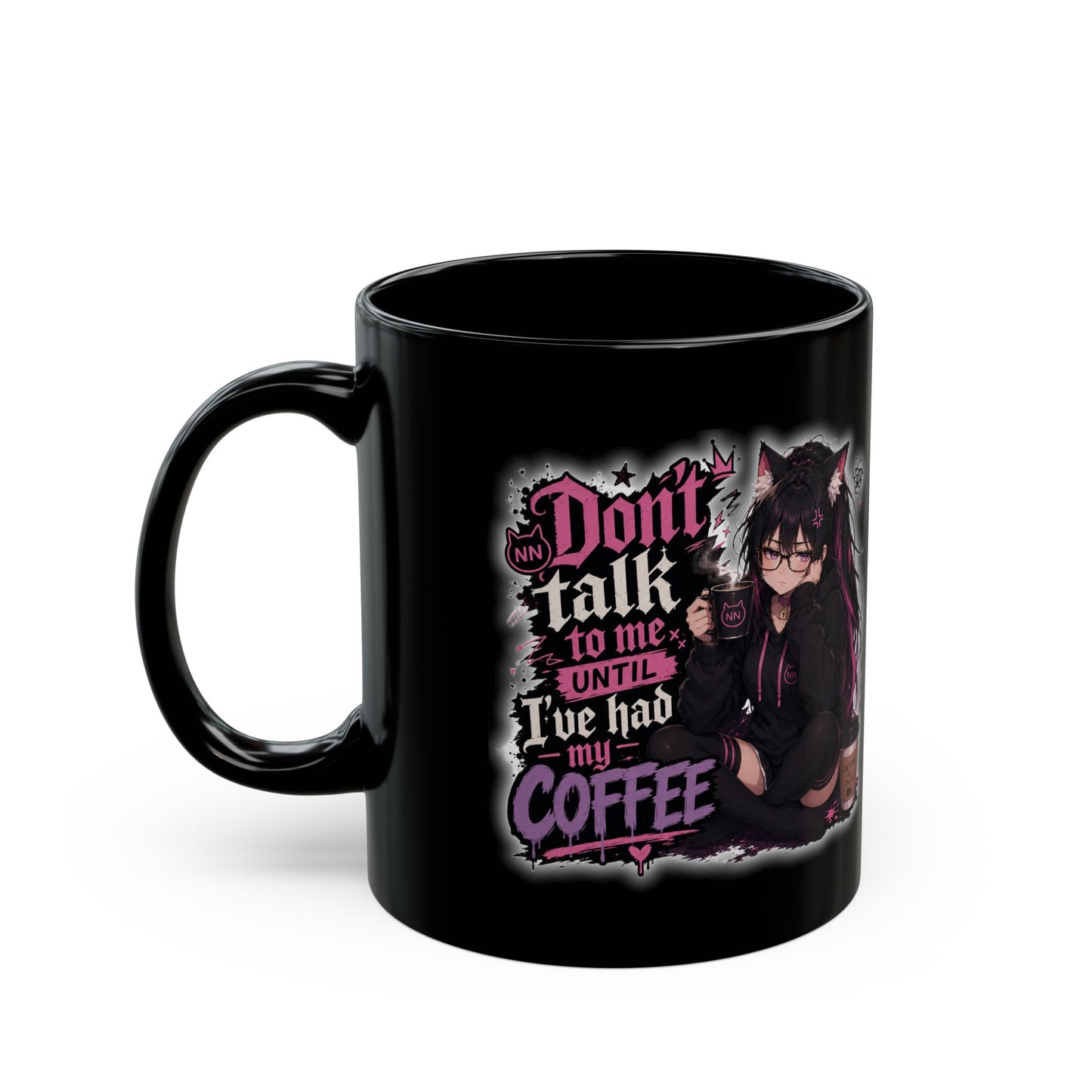 Don't talk to me mug - black