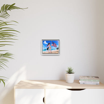 Nova American Flag Beach Canvas