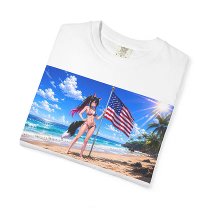 American Beach Bikini Girl T-Shirt