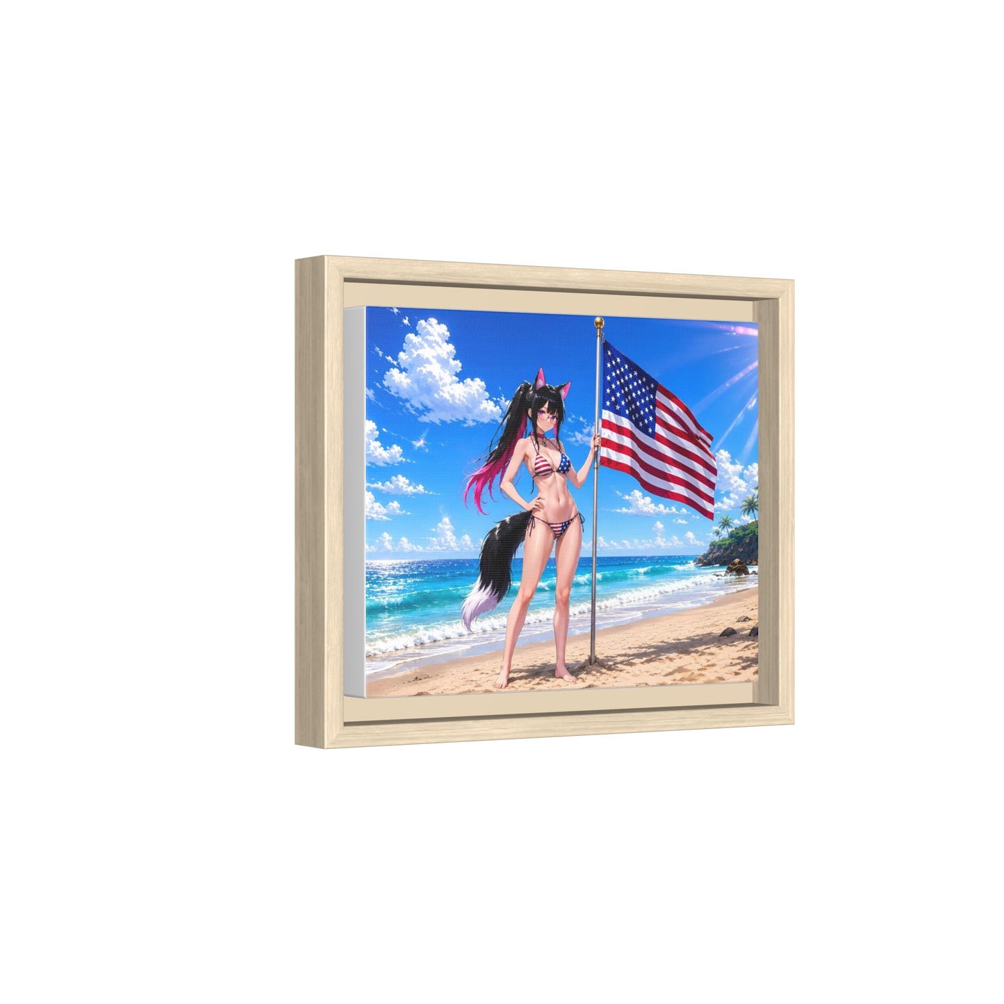 Nova American Flag Beach Canvas